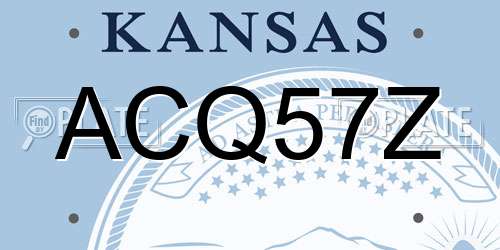 ACQ57Z Kansas License Plate