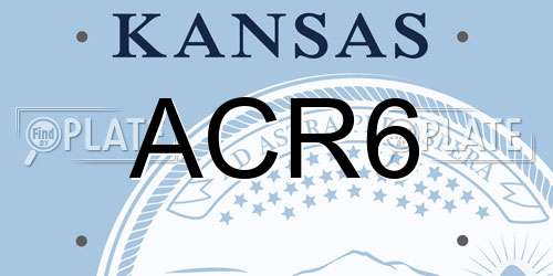 ACR6 Kansas License Plate