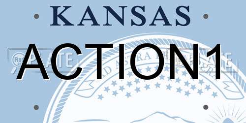 ACTION1 Kansas License Plate