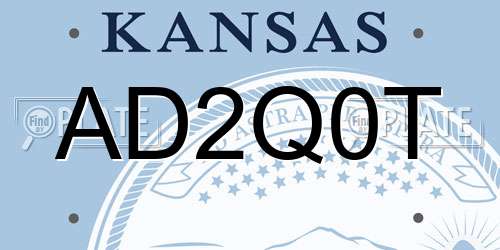 AD2Q0T Kansas License Plate