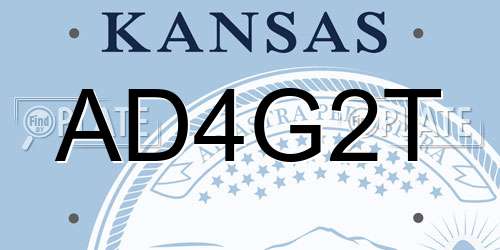 AD4G2T Kansas License Plate
