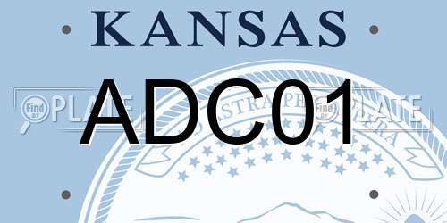 ADC01 Kansas License Plate