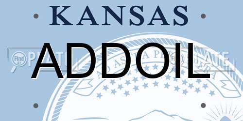 ADDOIL Kansas License Plate