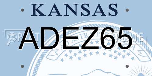ADEZ65 Kansas License Plate