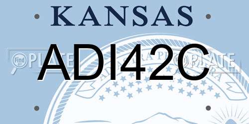 ADI42C Kansas License Plate