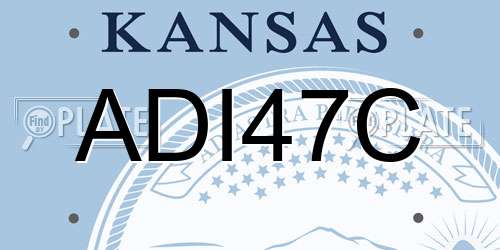 ADI47C Kansas License Plate