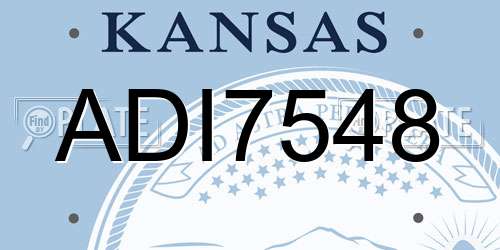 ADI7548 Kansas License Plate