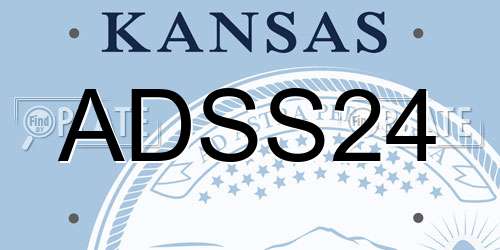ADSS24 Kansas License Plate