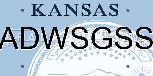 ADWSGSS Kansas License Plate