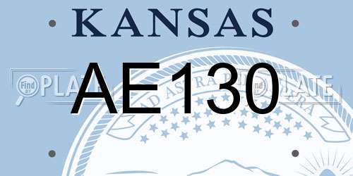 AE130 Kansas License Plate