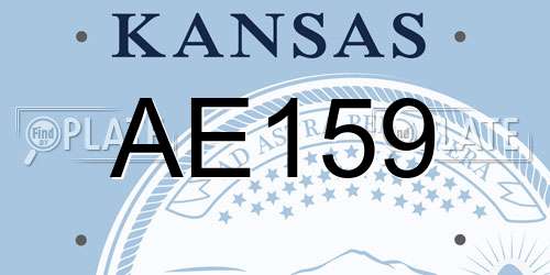 AE159 Kansas License Plate