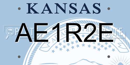 AE1R2E Kansas License Plate