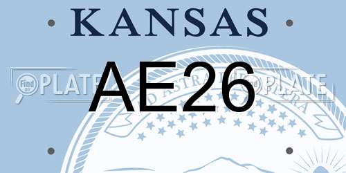 AE26 Kansas License Plate