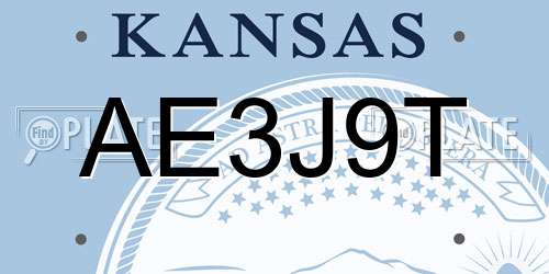 AE3J9T Kansas License Plate