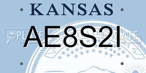AE8S2I Kansas License Plate