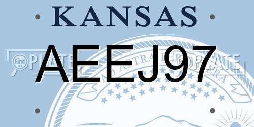 AEEJ97 Kansas License Plate