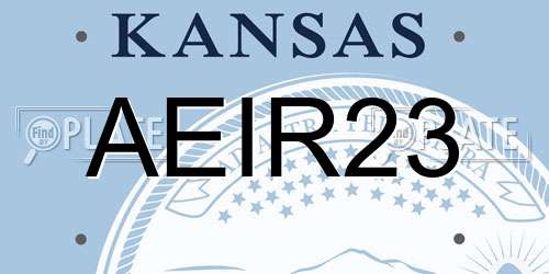 AEIR23 Kansas License Plate