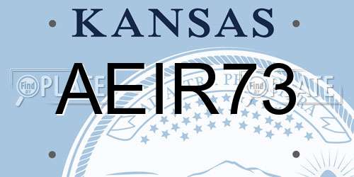AEIR73 Kansas License Plate