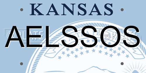 AELSSOS Kansas License Plate