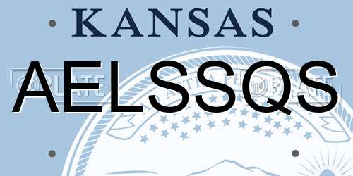 AELSSQS Kansas License Plate