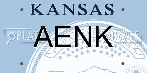 AENK Kansas License Plate