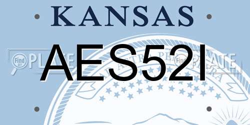 AES52I Kansas License Plate