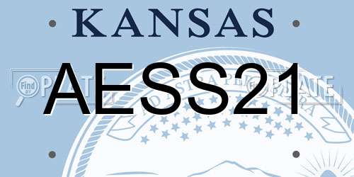AESS21 Kansas License Plate