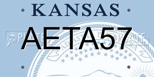 AETA57 Kansas License Plate