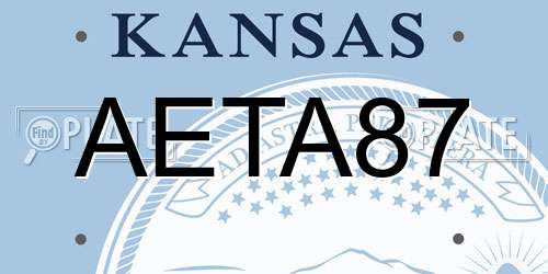 AETA87 Kansas License Plate