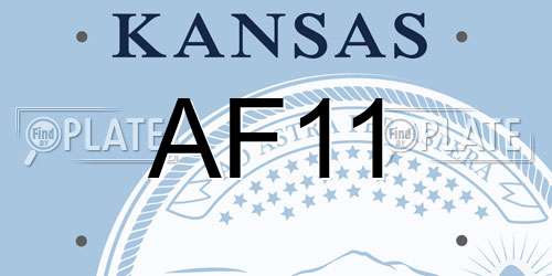 AF11 Kansas License Plate