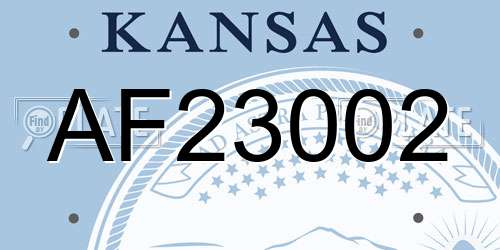 AF23002 Kansas License Plate