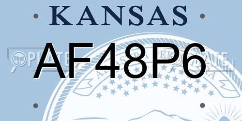 AF48P6 Kansas License Plate
