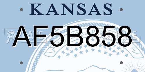 AF5B858 Kansas License Plate
