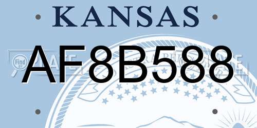AF8B588 Kansas License Plate