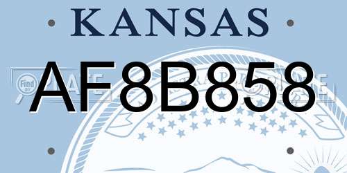 AF8B858 Kansas License Plate
