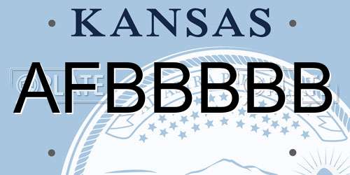 AFBBBBB Kansas License Plate