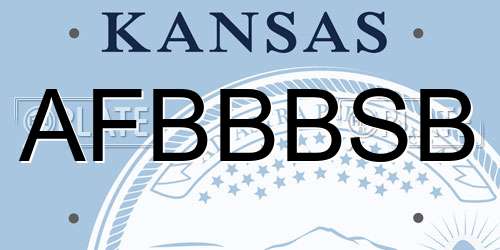 AFBBBSB Kansas License Plate