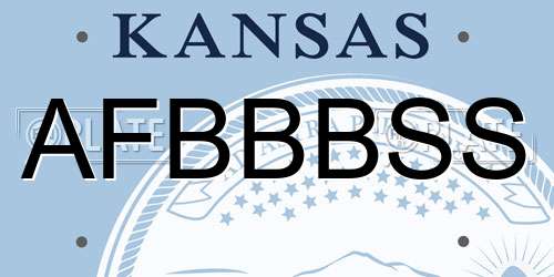 AFBBBSS Kansas License Plate