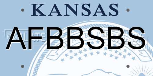 AFBBSBS Kansas License Plate
