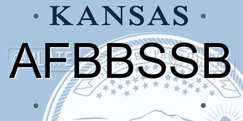 AFBBSSB Kansas License Plate