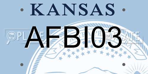 AFBI03 Kansas License Plate