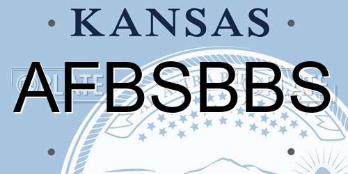 AFBSBBS Kansas License Plate