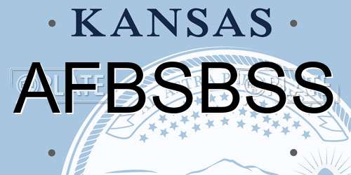 AFBSBSS Kansas License Plate