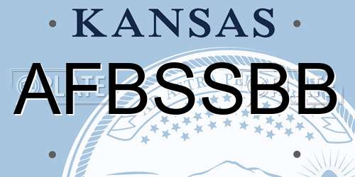 AFBSSBB Kansas License Plate