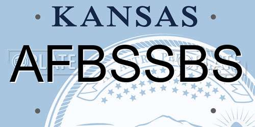 AFBSSBS Kansas License Plate