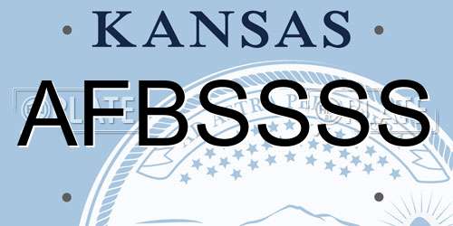 AFBSSSS Kansas License Plate