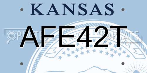 AFE42T Kansas License Plate
