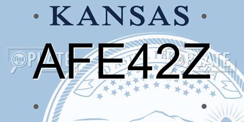AFE42Z Kansas License Plate