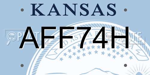 AFF74H Kansas License Plate