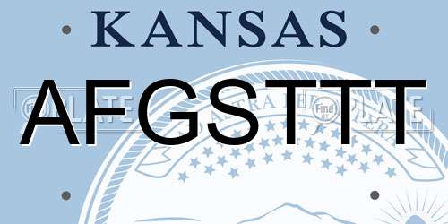 AFGSTTT Kansas License Plate
